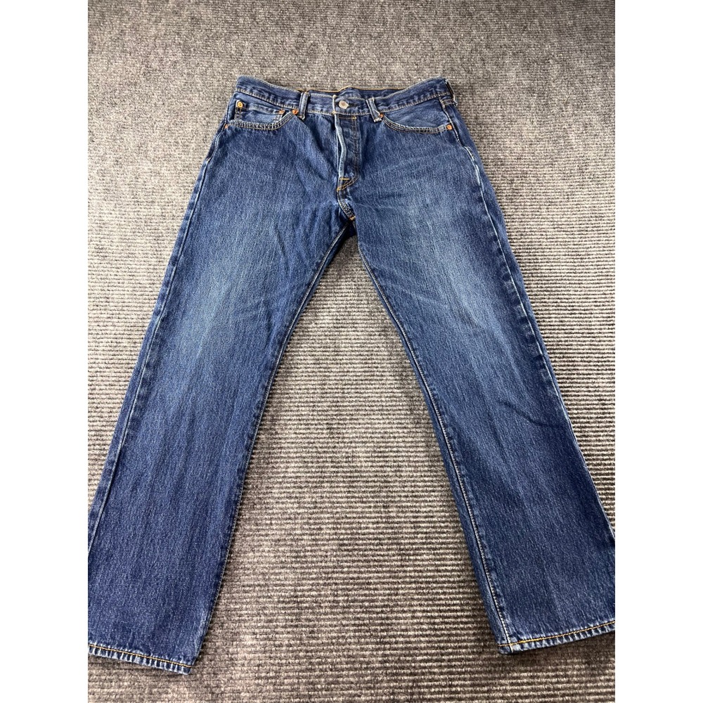 Levi's 501 Original Fit Jeans Mens 33x29 Blue Straight Leg Button Fly